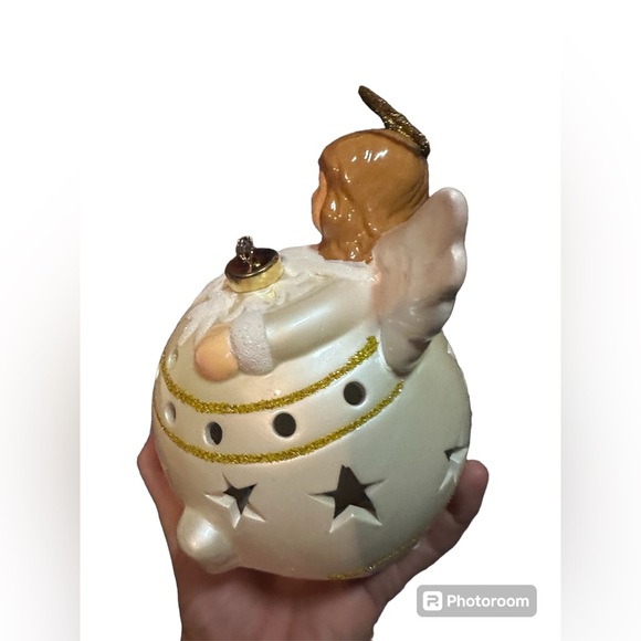 Home Reflections Light-Up Color Changing Ceramic Angel Christmas Bulb Figurine - Picture 2 of 9